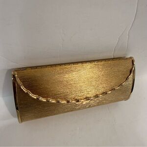 Unbranded Vintage Elegant With Mirror Gold Women's Hard Shell Clutch Evening